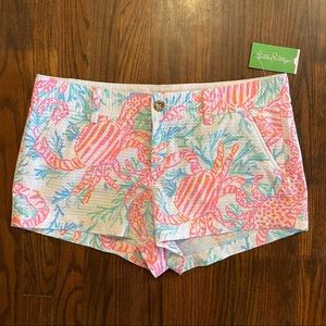 NWT Lily Pulitzer The Walsh Shorts Crabs Size 12